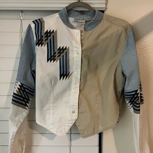 Vintage 90's Women's Adobe Rose Western Rodeo Shirt